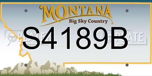 S4189B Montana License Plate