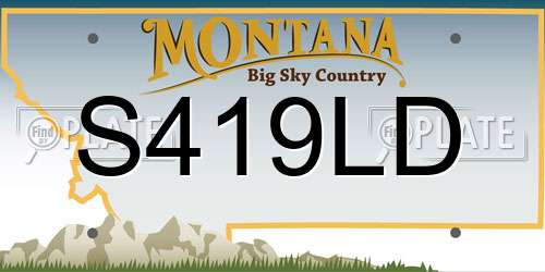 S419LD Montana License Plate