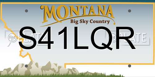 S41LQR Montana License Plate