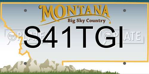 S41TGI Montana License Plate
