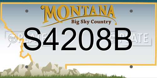 S4208B Montana License Plate