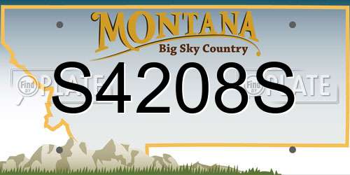 S4208S Montana License Plate