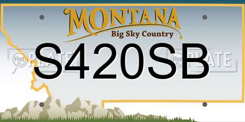 S420SB Montana License Plate