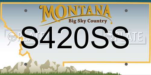 S420SS Montana License Plate