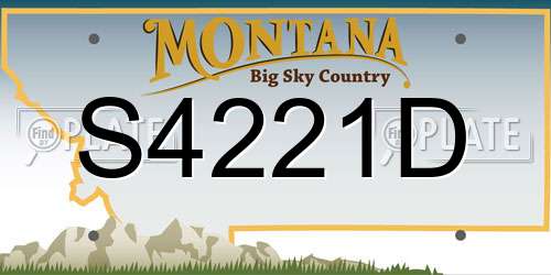 S4221D Montana License Plate