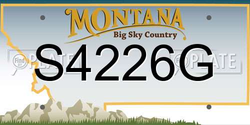 S4226G Montana License Plate