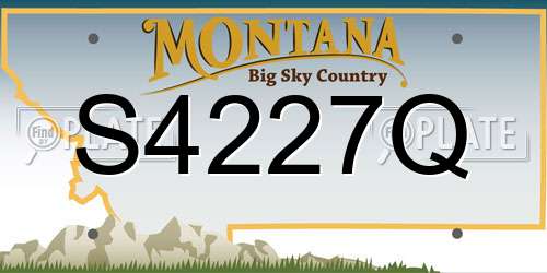 S4227Q Montana License Plate