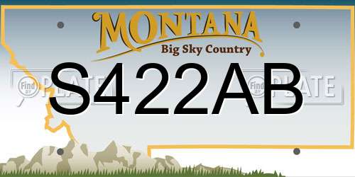 S422AB Montana License Plate
