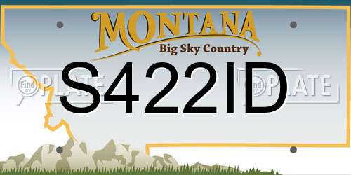 S422ID Montana License Plate