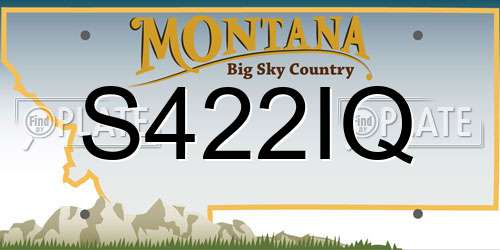 S422IQ Montana License Plate