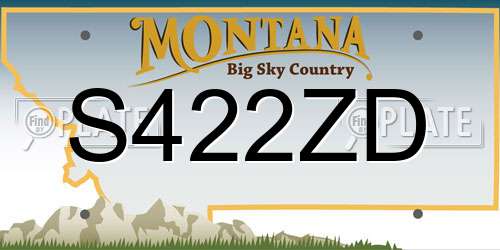 S422ZD Montana License Plate