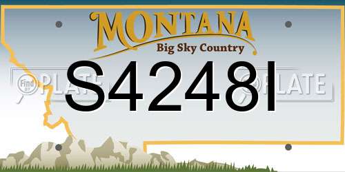 S4248I Montana License Plate