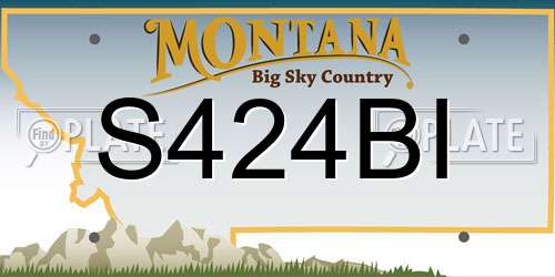 S424BI Montana License Plate