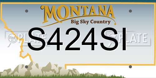 S424SI Montana License Plate