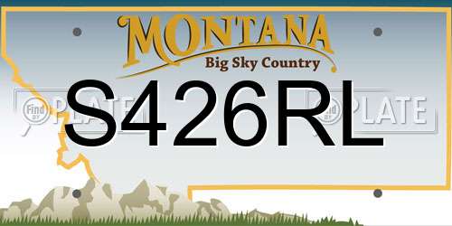S426RL Montana License Plate