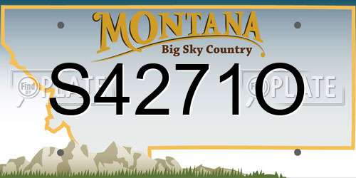 S4271O Montana License Plate