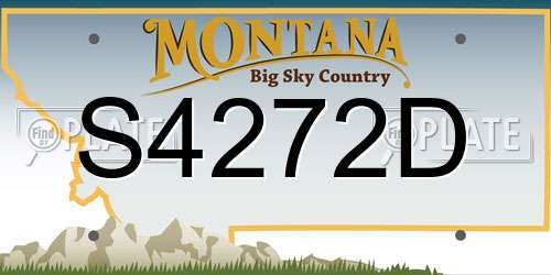 S4272D Montana License Plate