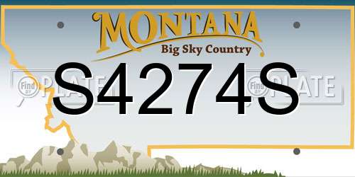 S4274S Montana License Plate