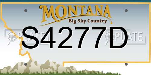 S4277D Montana License Plate