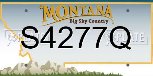 S4277Q Montana License Plate