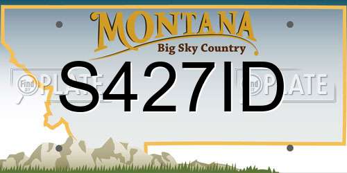 S427ID Montana License Plate