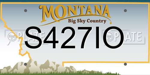 S427IO Montana License Plate