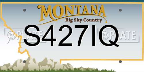 S427IQ Montana License Plate