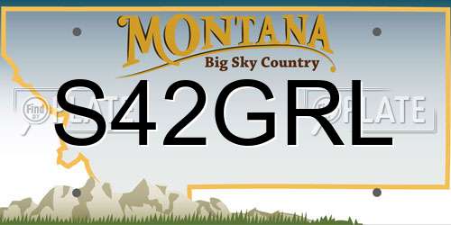 S42GRL Montana License Plate