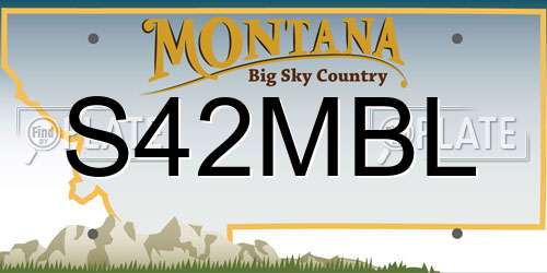 S42MBL Montana License Plate