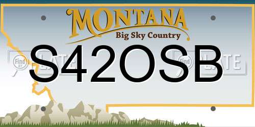 S42OSB Montana License Plate