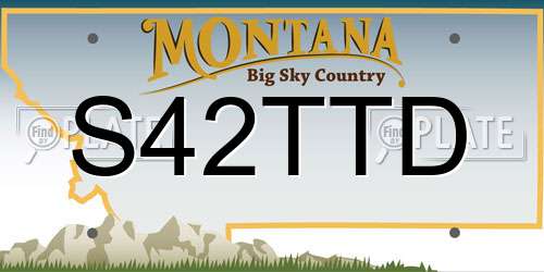 S42TTD Montana License Plate