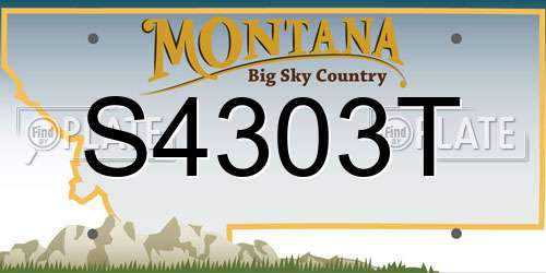 S4303T Montana License Plate