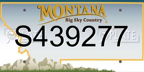 S439277 Montana License Plate