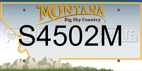 S4502M Montana License Plate