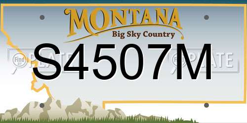 S4507M Montana License Plate