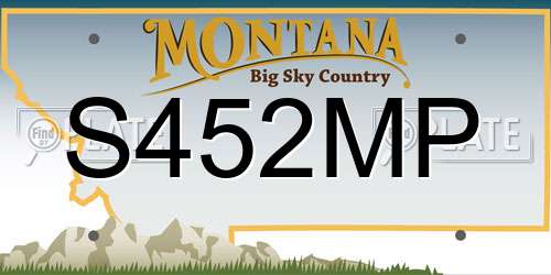 S452MP Montana License Plate