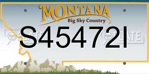 S45472I Montana License Plate