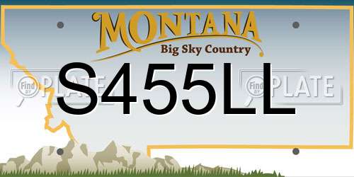 S455LL Montana License Plate