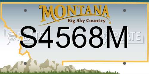 S4568M Montana License Plate