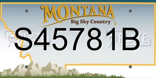 S45781B Montana License Plate