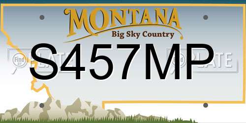 S457MP Montana License Plate