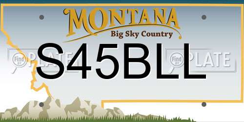 S45BLL Montana License Plate
