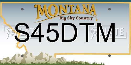S45DTM Montana License Plate