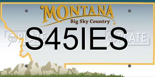 S45IES Montana License Plate