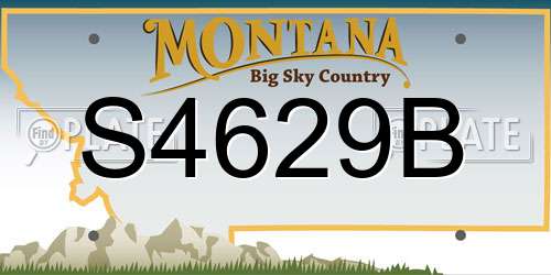 S4629B Montana License Plate