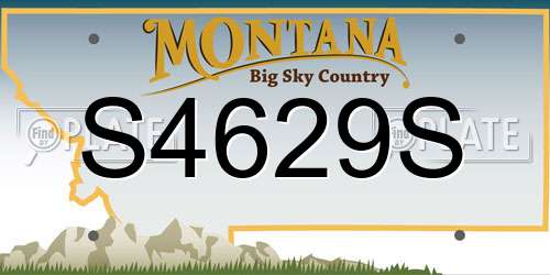 S4629S Montana License Plate