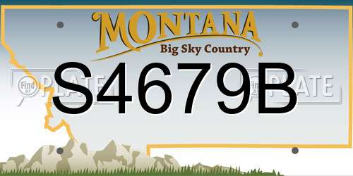 S4679B Montana License Plate