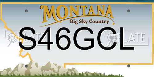 S46GCL Montana License Plate