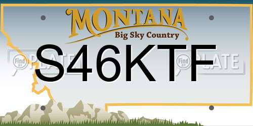 S46KTF Montana License Plate