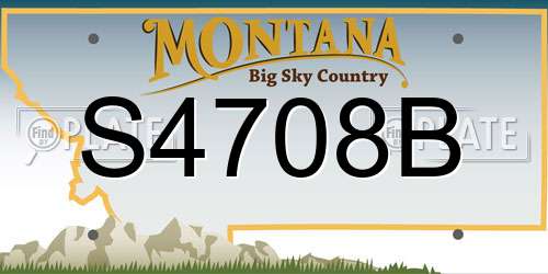 S4708B Montana License Plate